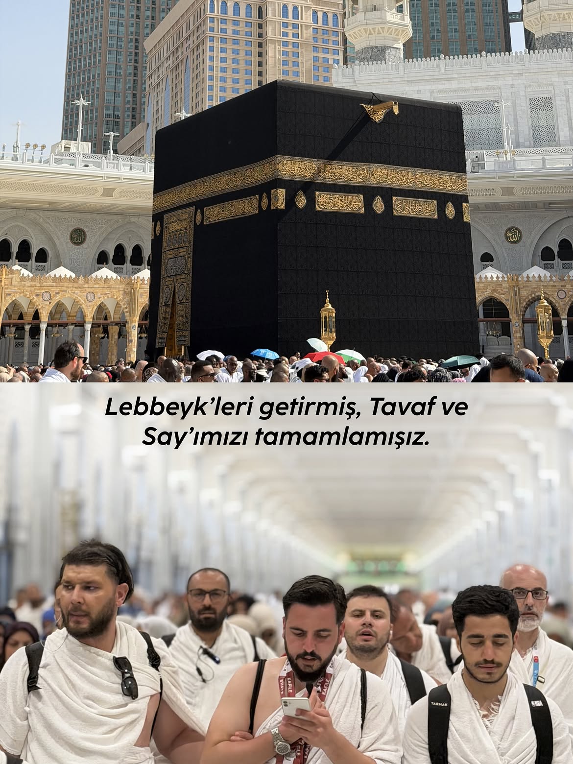 Kafile Turizm umre grubunun tavaf ettiği Kâbe-i Muazzama ve Mescid-i Haram
